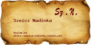 Szeicz Nadinka névjegykártya